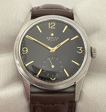 Zenith Pilot Sub Dial 6 cal.126 Black dial vintage men’s watch 1950’s Rare