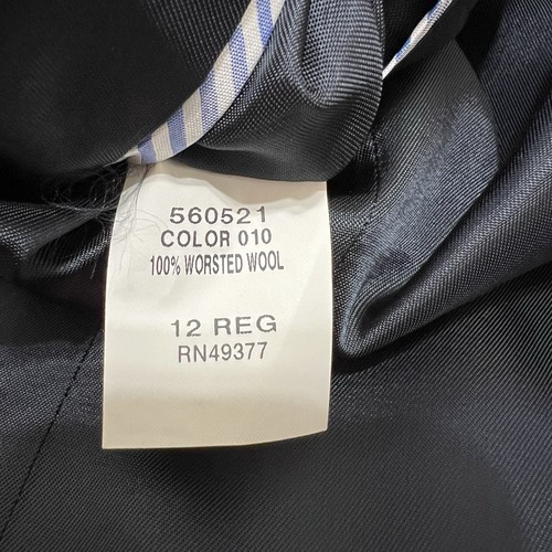 Tommy Hilfiger Boys' Worsted Wool Blazer Navy Blue Gold Buttons Size 12R - Picture 11 of 13