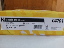 Neenah Paper 04701 classic crest Paper, 8.5 x 11, Solar White, 500 Sheets
