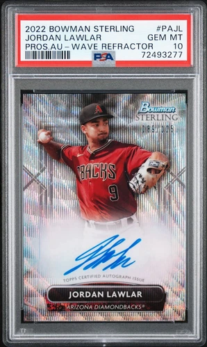 2022 Bowman Sterling Jordan Lawlar Wave Refractor Auto /125 PSA 10 GEM MINT