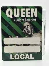 Queen + Adam Back Stage Pass Tour Pass Original New 