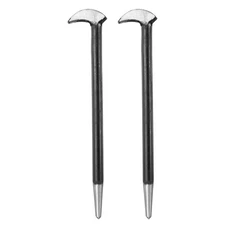 2pcs Rolling Head Pry Bar 6" Length 0.3" Rod Dia Lady-foot Line Up Pry Bars