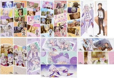 Kadokawa Re Zero Anime Poster Set 16pcs Subaru Emilia Rem Collection