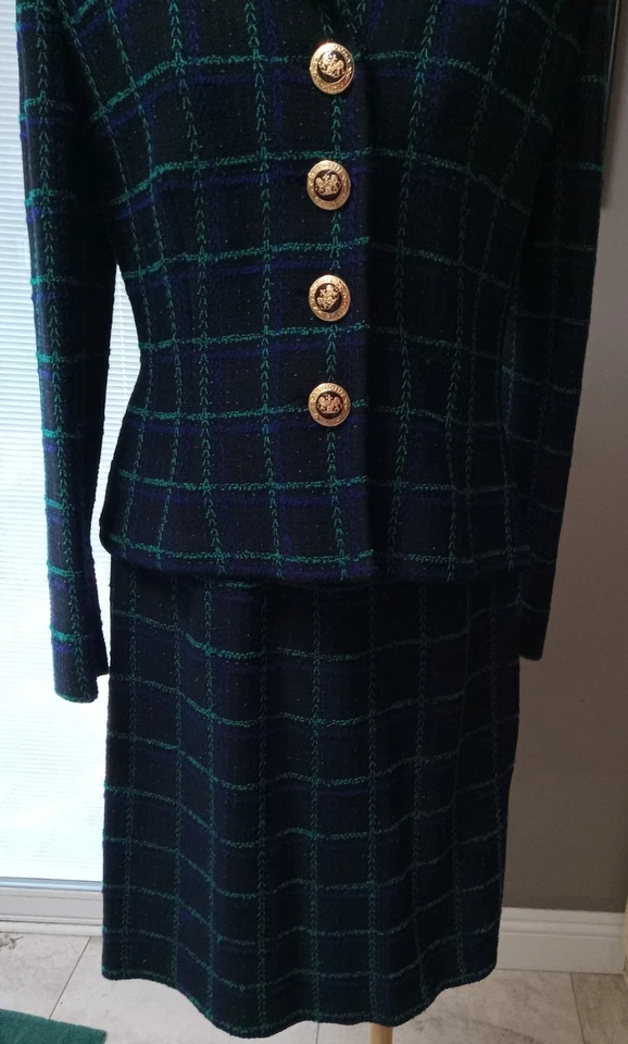 COLECCIÓN ST JOHN - TRAJE GRIS MARIE - AZUL MARINO/VERDE - TALLA 4 Foto 2 de 4