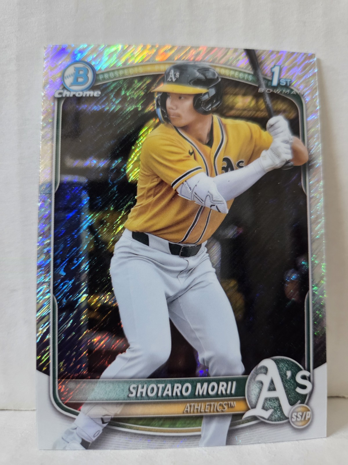 Shotaro Morii 2025 Bowman Chrome #BCP-170 Shimmer Refractor 1st Prospect Rookie
