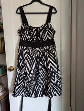 Torrid Women's Size 20 Black And White Sleeveless Dress