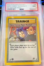 Pokemon Here Comes Team Rocket! Holo Team Rocket #15 1st Edition PSA 9 Mint on eBay