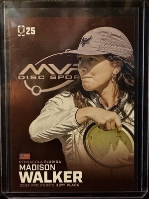 DGPT 2025 Madison Walker Bronze Disc Golf Trading Card Serial #8/10