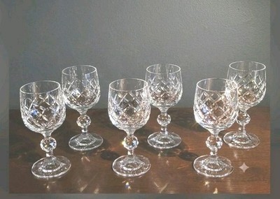 Böhmische Kristall Sherry Gläser 6er Set - Rautenmuster Vintage Gläser 12 cm