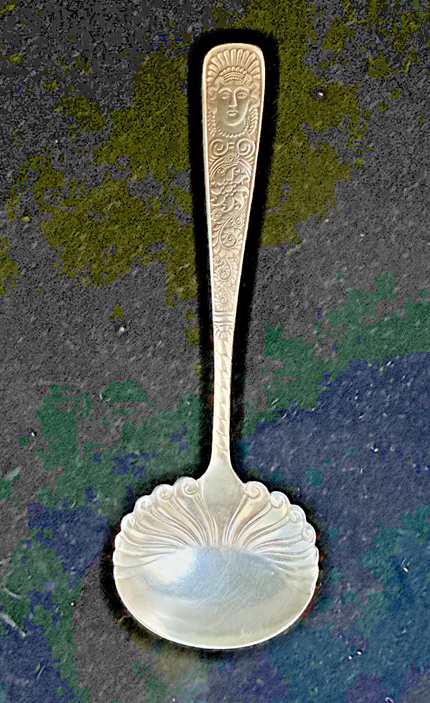 Assyrian Head 1847 Rogers Bros. silverplate silver plate 7" ladlel