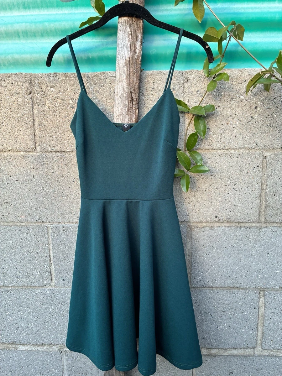 ebay short evening dresses Blue Metallic Bubble Sleeve Flared Mini Dress Medium main image 0