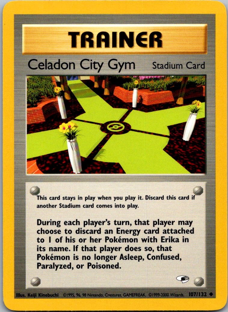 Celadon City Gym 107/132 Uncommon Gym Heroes Pokemon Unlimited Near Mint