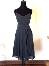 MARC JACOBS SPAGHETTI STRAP TIE WAIST COTTON/SILK BLACK SUNDRESS, 2