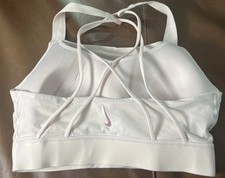 Nike Womens S Light Pink Zenvy Strappy Light Support Padded Sports Bra Dry Fit