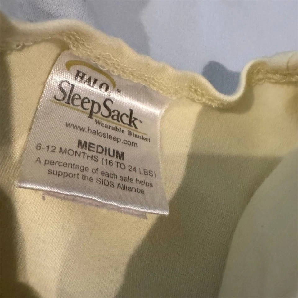 Manta Usable Saco de Dormir Halo 6-12M Amarilla 12-18M Azul Bebé Infante Cremallera Infante Foto 3 de 4