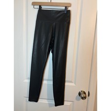 Womens Faux Leather High Waisted Leggings Pants Black Size M