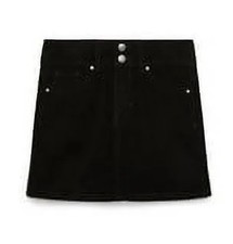 Wonder Nation Girl's Black Corduroy Skirt Size XL PLUS 14-16 NEW