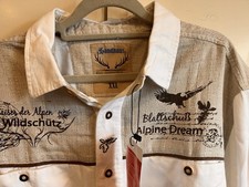 Trachtenhemd XXL Weiß/Beige – Kaiser der Alpen 