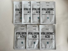 Night Skincare Hyaluronic Acid Firming Anti-Aging Silk Sheet Masks-7 Count-New