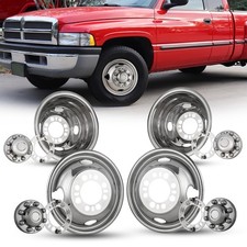 Bolt On Hub Cap For 94-1999 Dodge Ram 3500 16 Dually Stainless Wheel Simulators Bolt On Hub Cap For 94-1999 Dodge Ram 3500 16 Dually Stainless Wheel Simulators