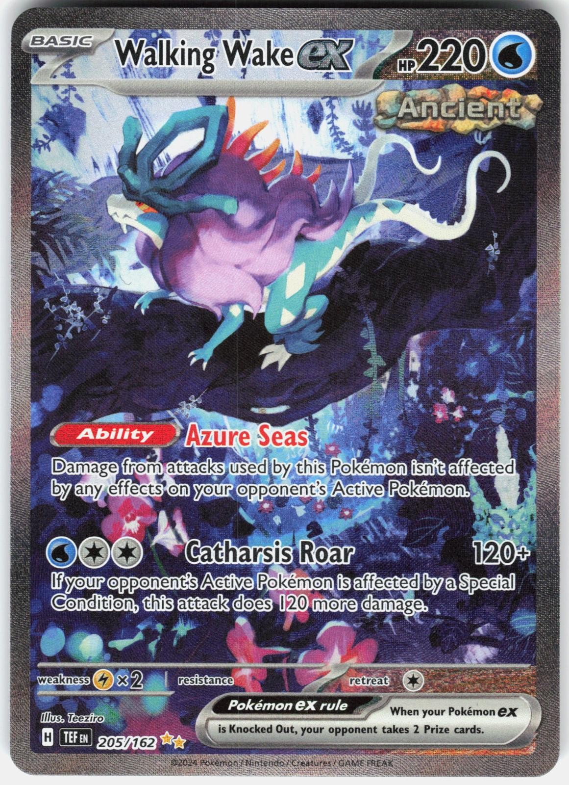 Pokemon Walking Wake ex 205/162 Temporal Forces Pokemon Holo NM