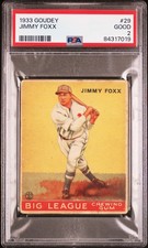 1933 Goudey Jimmy Foxx #29 PSA 2