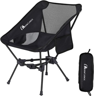 MOON LENCE 4th Gen Ultralight Folding Camping Chair Black 1 Pack