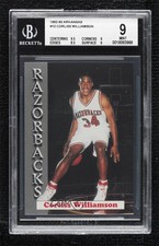 1992-93 Arkansas Razorbacks Team Issue Corliss Williamson #12 BGS 9 MINT 0q3