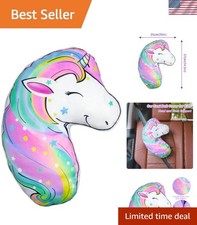 Magical Unicorn Seatbelt Pillow Cover for Kids   Soft Travel Neck Support