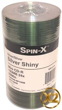 200-Pak Spin-X 3-Inch Mini Silver Top 24X 8cm CD-R's  Mini Sleeves 