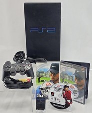 Sony PlayStation 2 Fat Console   Black SCPH-39001   Tested  Working W/ Game