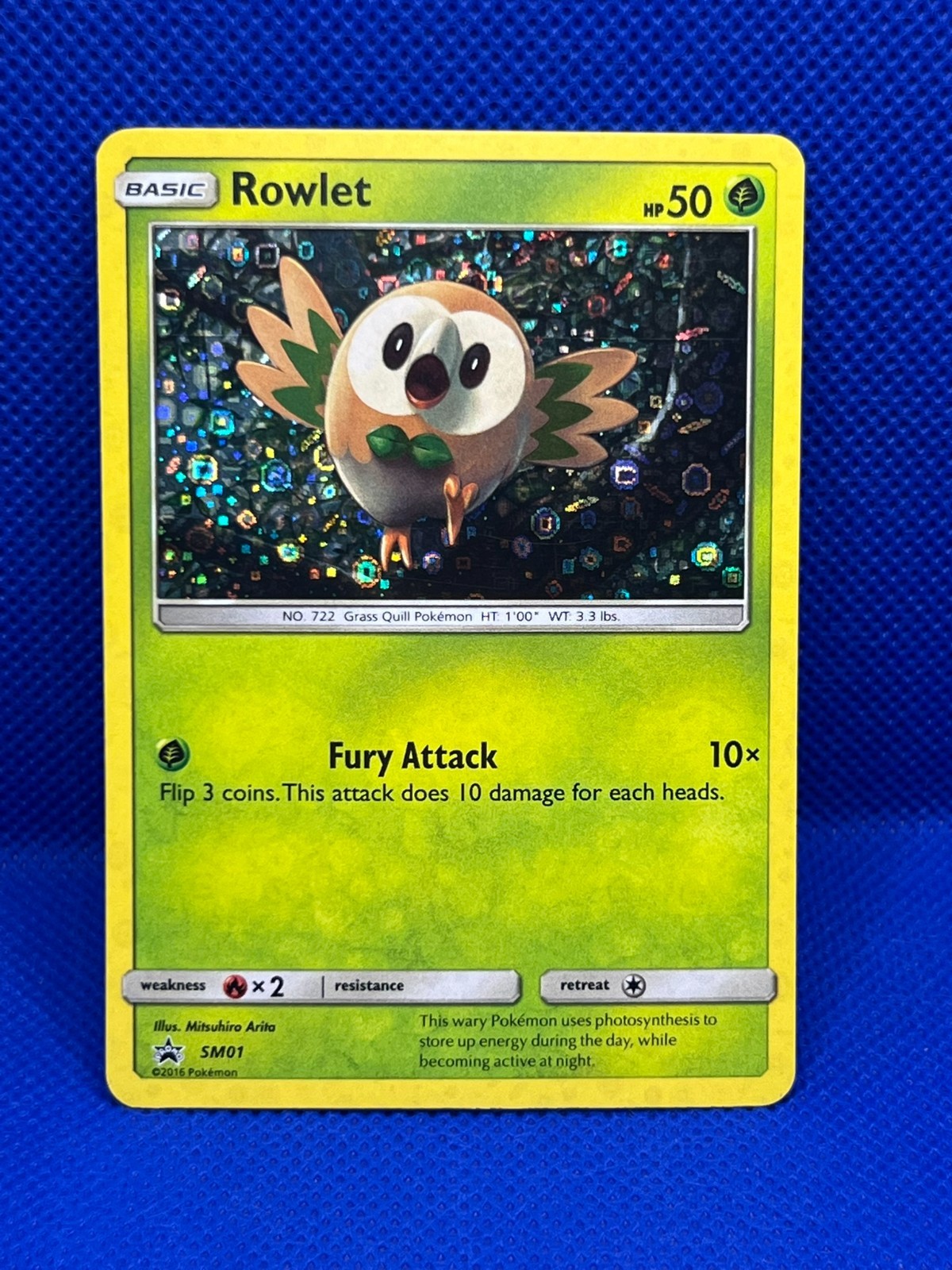 Pokémon Tcg Rowlet SM01 Sun & Moon Black Star Promo