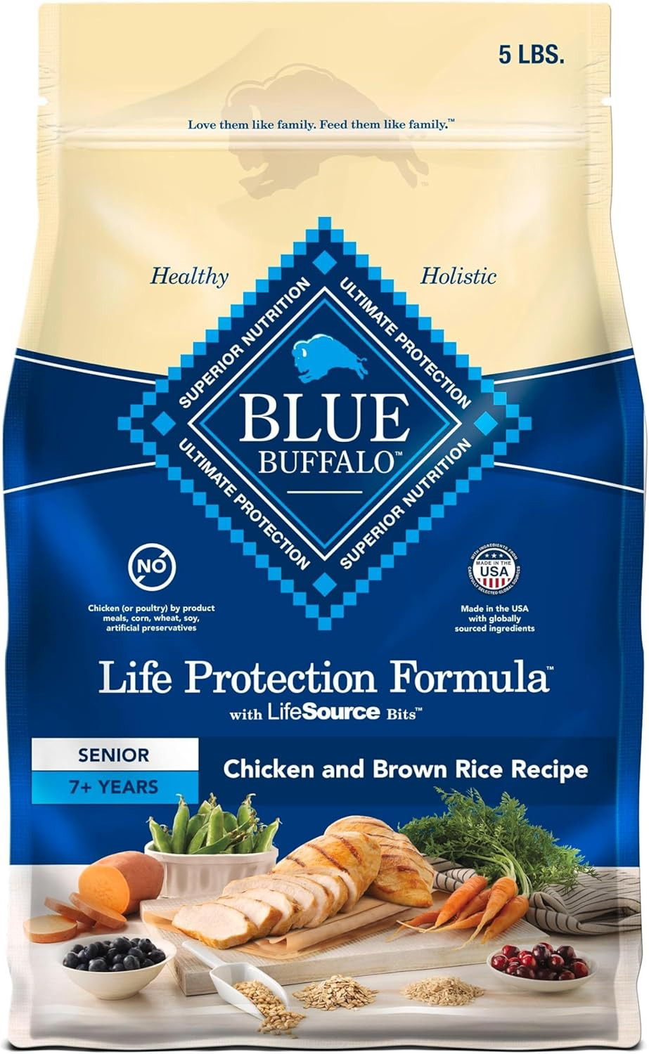 Blue Buffalo Life Protection Formula Senior Dry Dog Food, Su