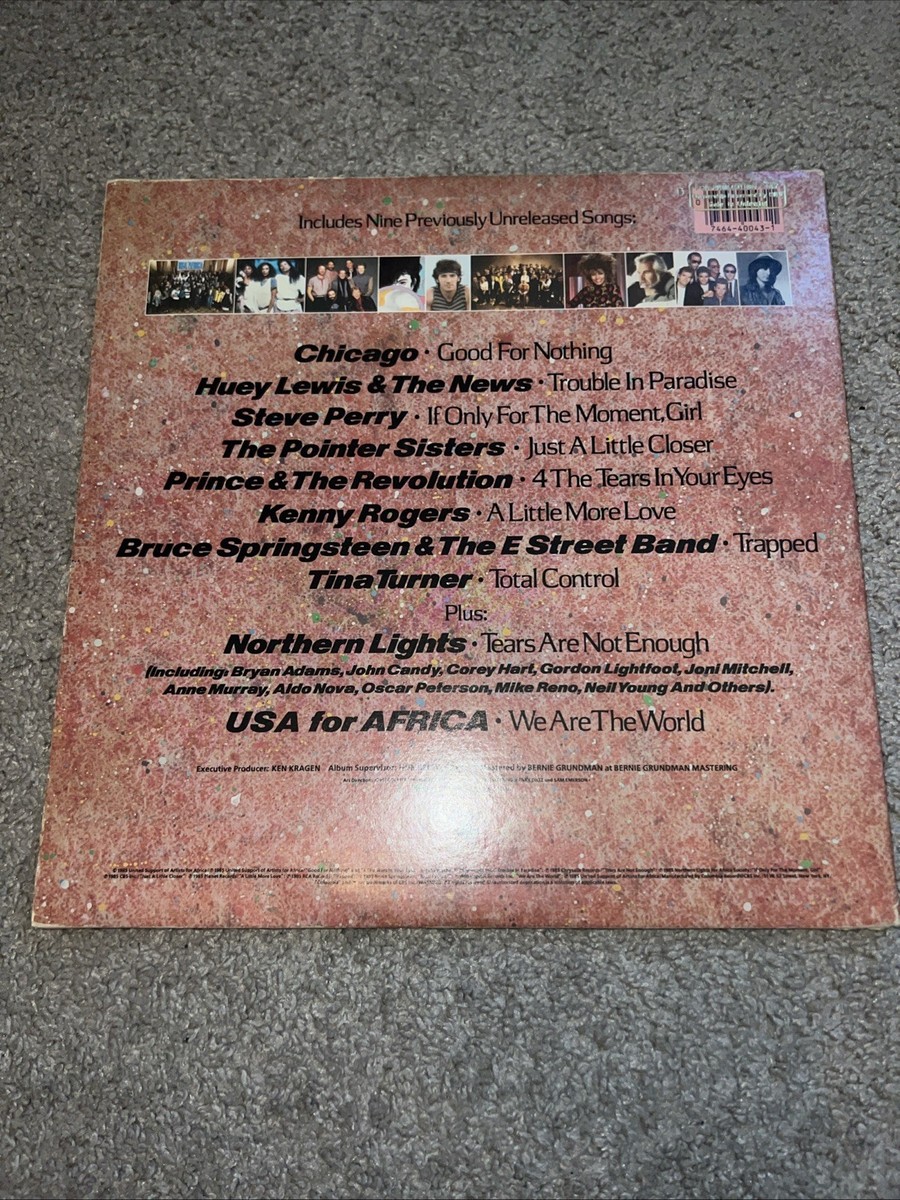 We Are the World - Various Artists USA FOR AFRICA 1985 Vinyl LP
