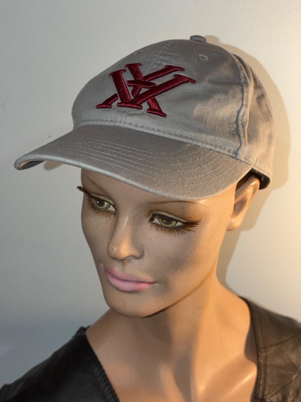 Vortex Gray Adjustable Baseball Cap Red Embroider… - image 2