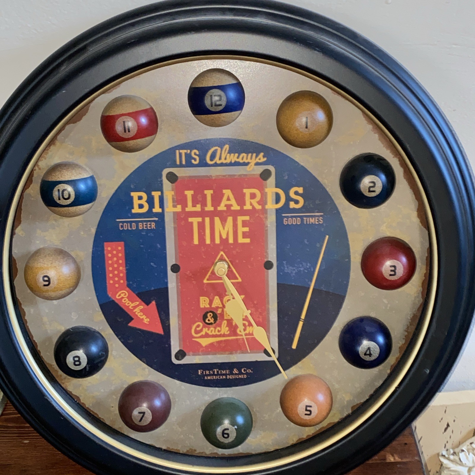 Billiards Time Wall Clock (tested)