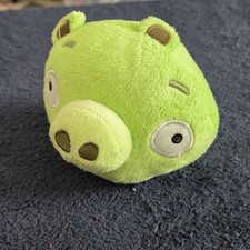 Angry Birds Normal Pig Plush Toy Green Commonwealth 2010 Rovio 4" No Sound