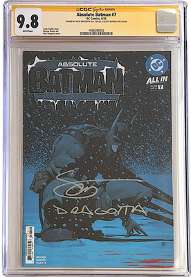 Absolute Batman 7 1st Print CGC SS 9.8 WH Signed 2X Nick Dragotta Scott Snyder