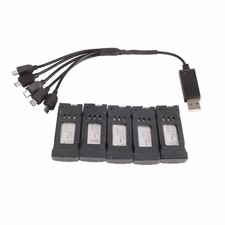 3.7V 1200mAH Lithium Battery Portable Drone Battery with 5 in 1 Charger Cable
