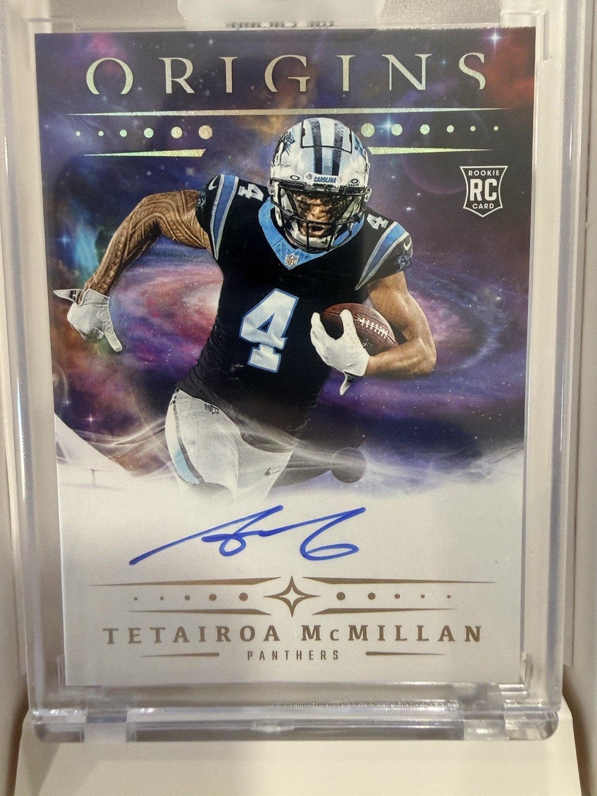 2025 Panini Origins - Rookie Auto Tetairoa McMillan #RA-TET (AU, RC) -ON CARD
