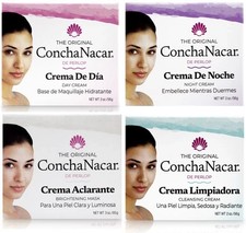 SET - CONCHA NACAR CREAM - 1 DAY  1 NIGHT  1 BRIGHTENING  1 CLEANER - 56gr