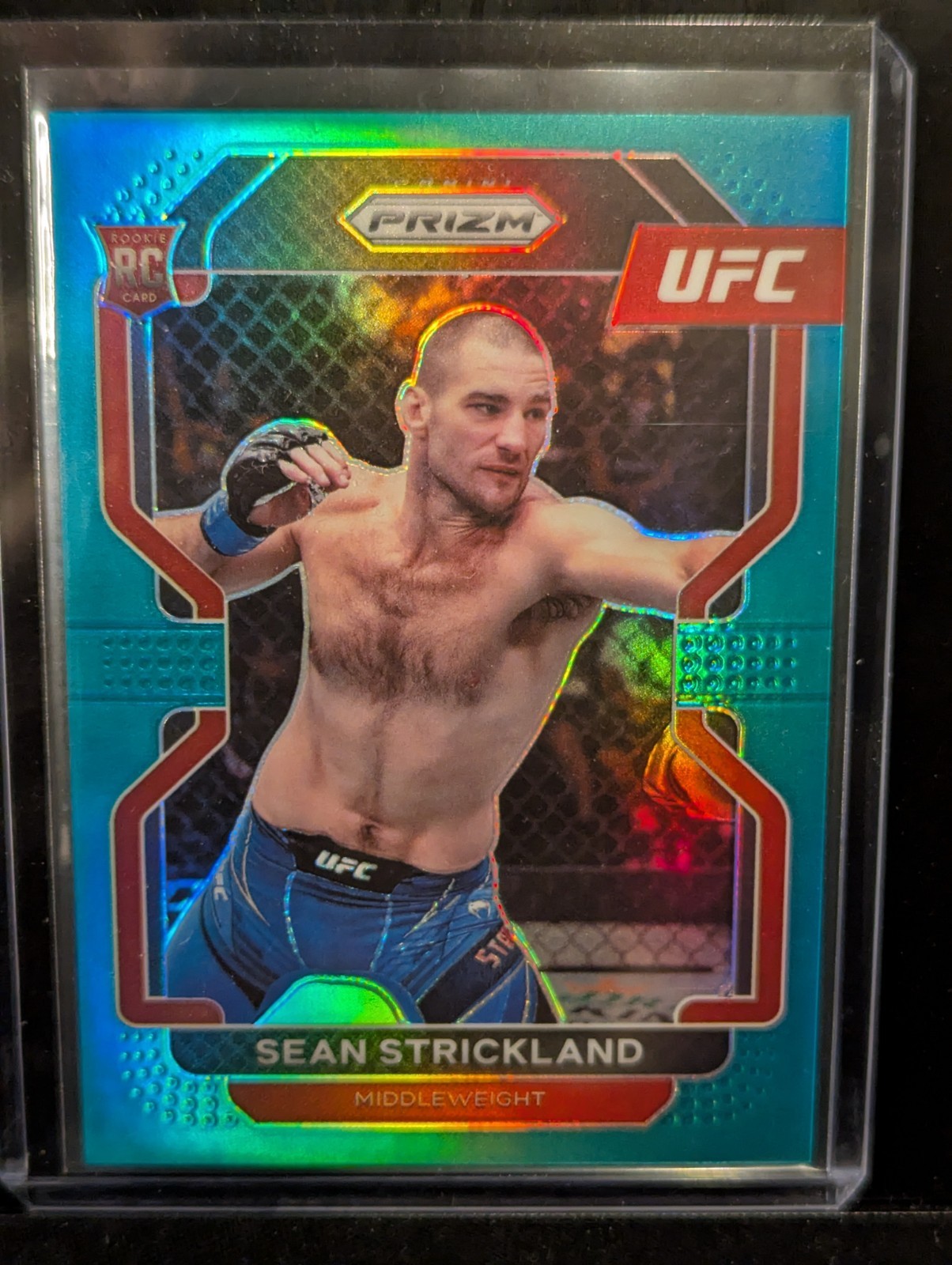 2022 Panini Prizm UFC Sean Strickland #172 Teal Prizm /49 Rookie!!!