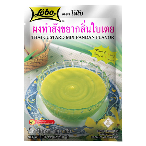 Lobo Pandan Custard Powder Thai Dessert Mix Sangkaya Flavor 120 g x 6 - Picture 2 of 5
