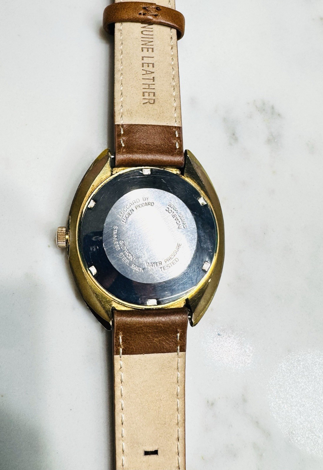 Lucien Piccard Automatic Day/Date Wristwatch Gold… - image 4