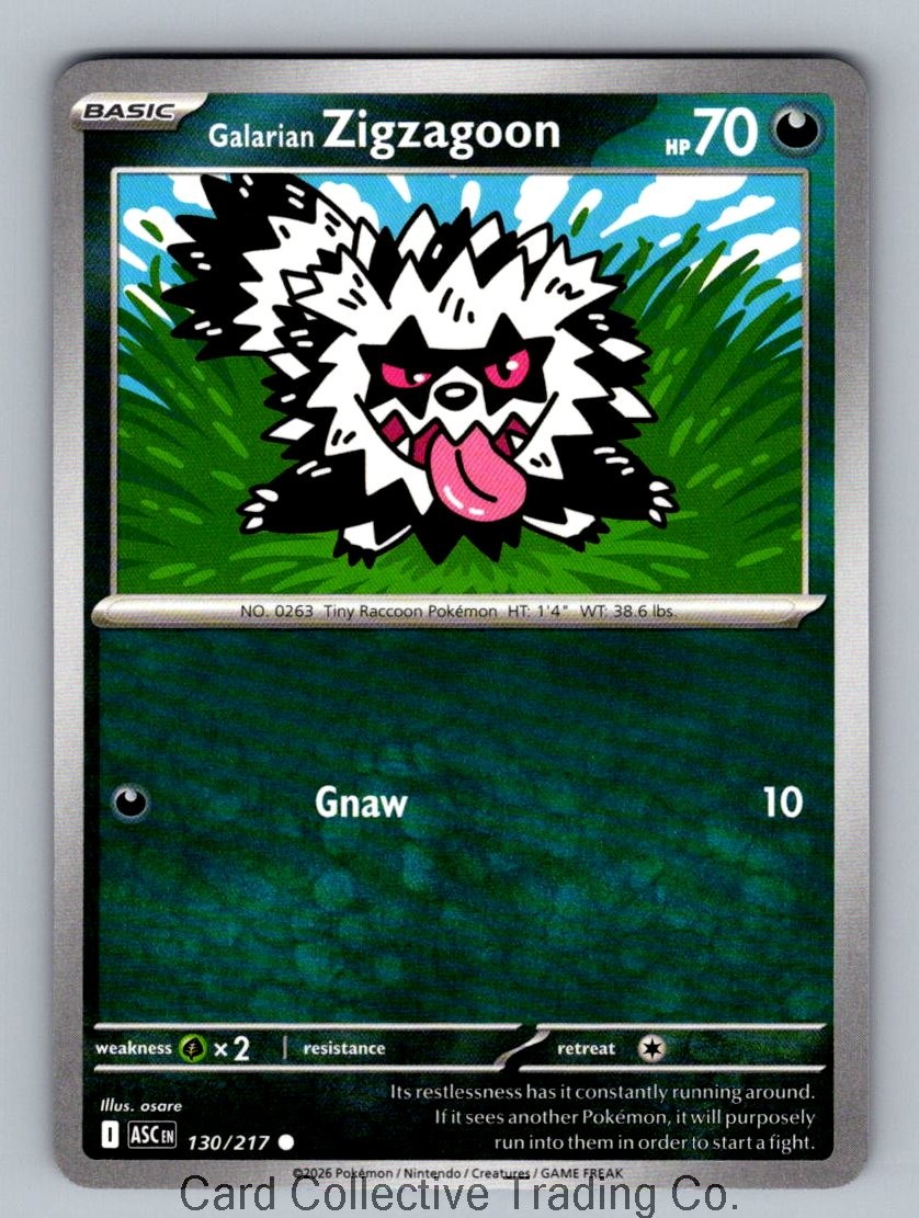 Galarian Zigzagoon Common ME: Ascended Heroes 130/217 NM Normal