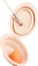 Foldable Silicone Makeup Brush Cleaner Bowl Makeup Brush Cleaning Mat Portable