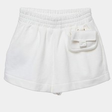 Fendi Kids White Cotton Felpa Shorts 6Yrs