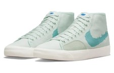 Nike SB Blazer Court Mid PRM Green Blue Men Size 12 Skate Boarding DM8553-300