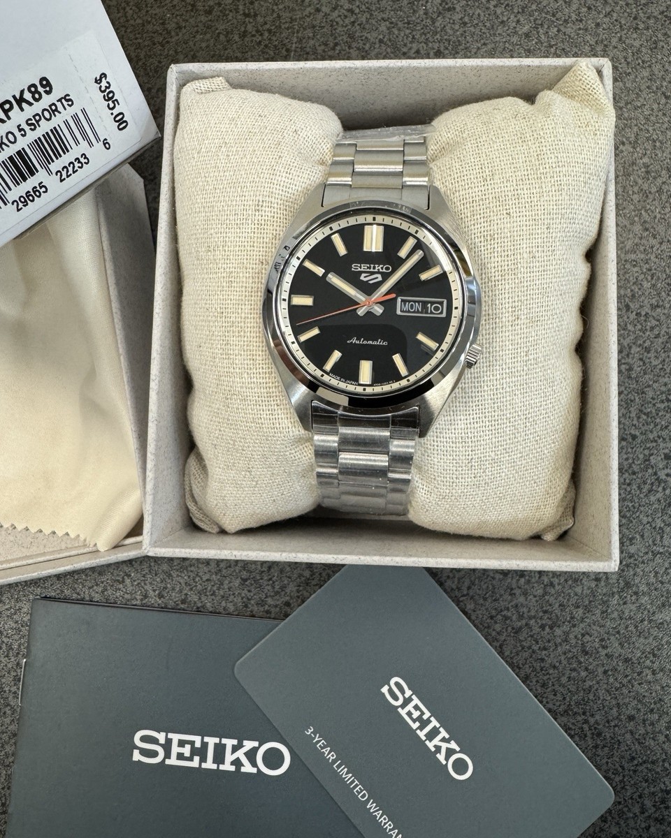 Seiko 5 Sports Automatic SNXS Series Classic Black Dial Watch
