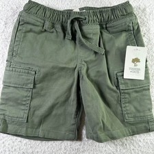 Tucker Tate Kids Cargo Shorts Green Elastic Waist Drawstring Toddler Size 2 NWT